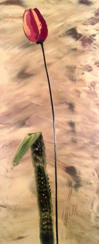 Paul Munro - Red - Stunning signature painting - 90cm x 37cm - Giveaway price!!